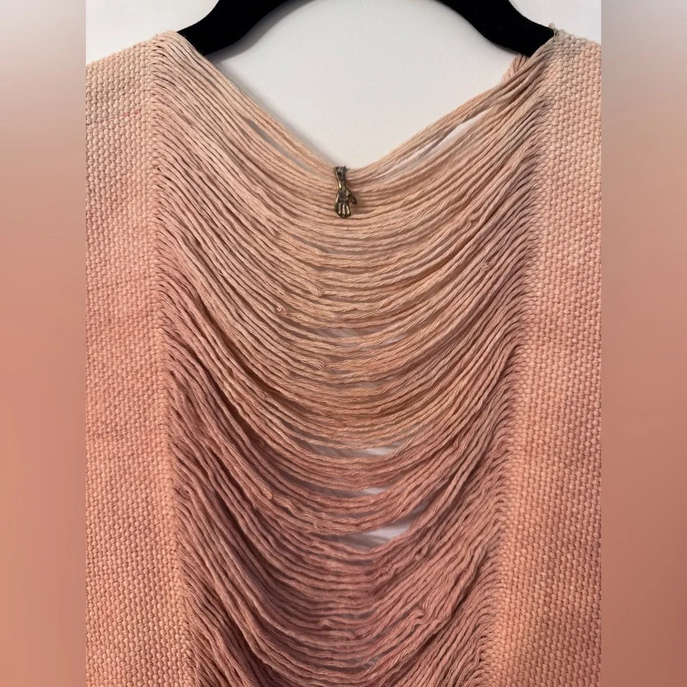 RAW Pink/Coral Ombre Fringe Cardigan - One Size